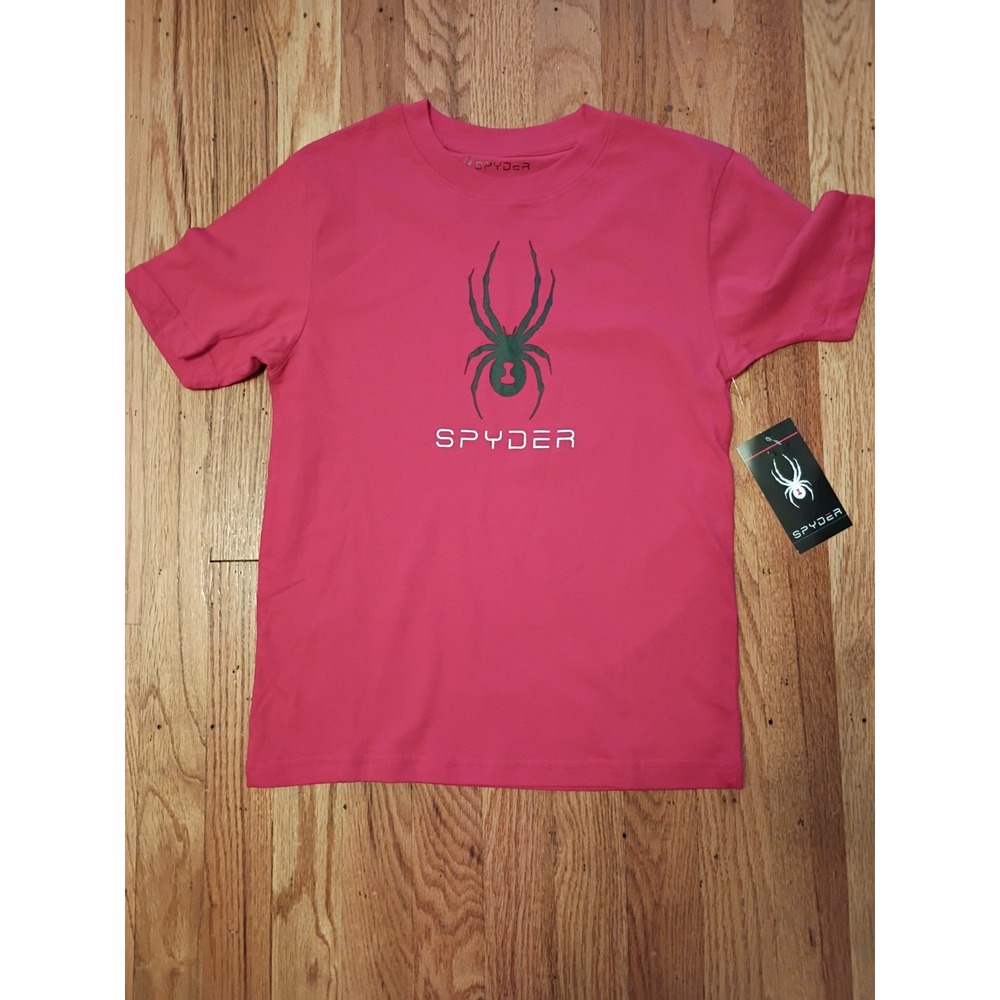 Spyder Tee T-shirt New Tags Boy Medium 10/12  Red